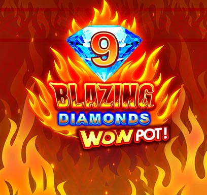 9 Blazing Diamonds WowPot slot logo