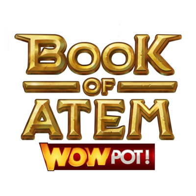Book of Atem WowPot official slot game logo by Microgaming