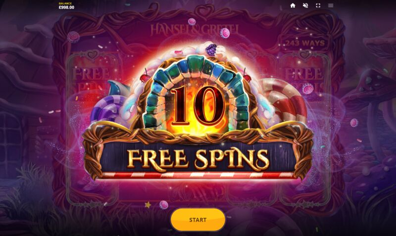 Hansel and Gretel Treasure Trail WowPot slot gameplay screenshot showing bonus features and reels