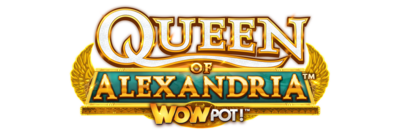 Queen of Alexandria WowPot official slot game logo by Microgaming