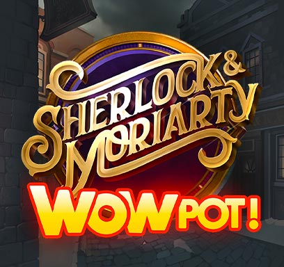 Sherlock & Moriarty WowPot slot logo