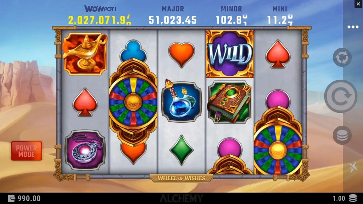 Wheel of Wishes, the WowPot game that paid the largest online jackpot in history