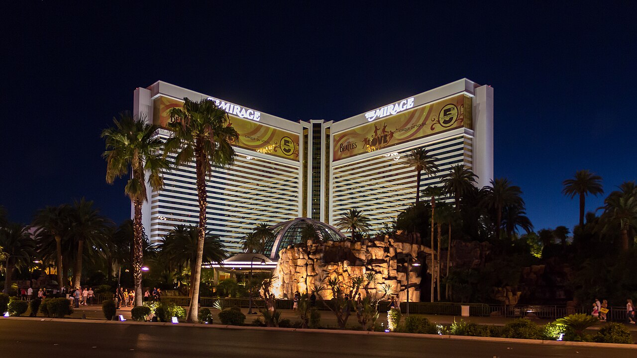 The Las Vegas Strip, where Elmer Sherwin won his first Megabucks jackpot at The Mirage