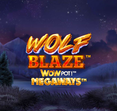 Wolf Blaze Megaways WowPot slot logo